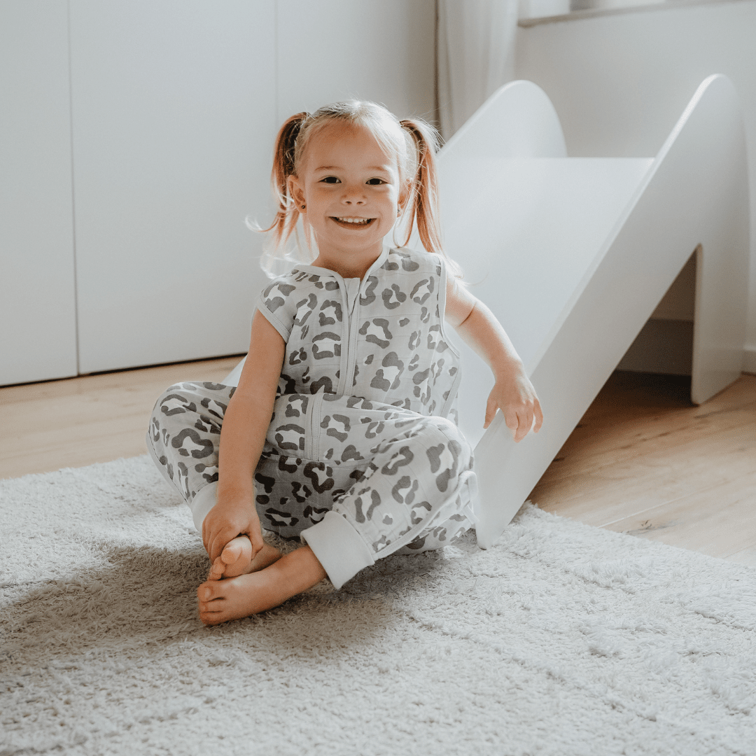 Musselin Schlafsack mit Füßen 0.5 TOG | Leo Grau