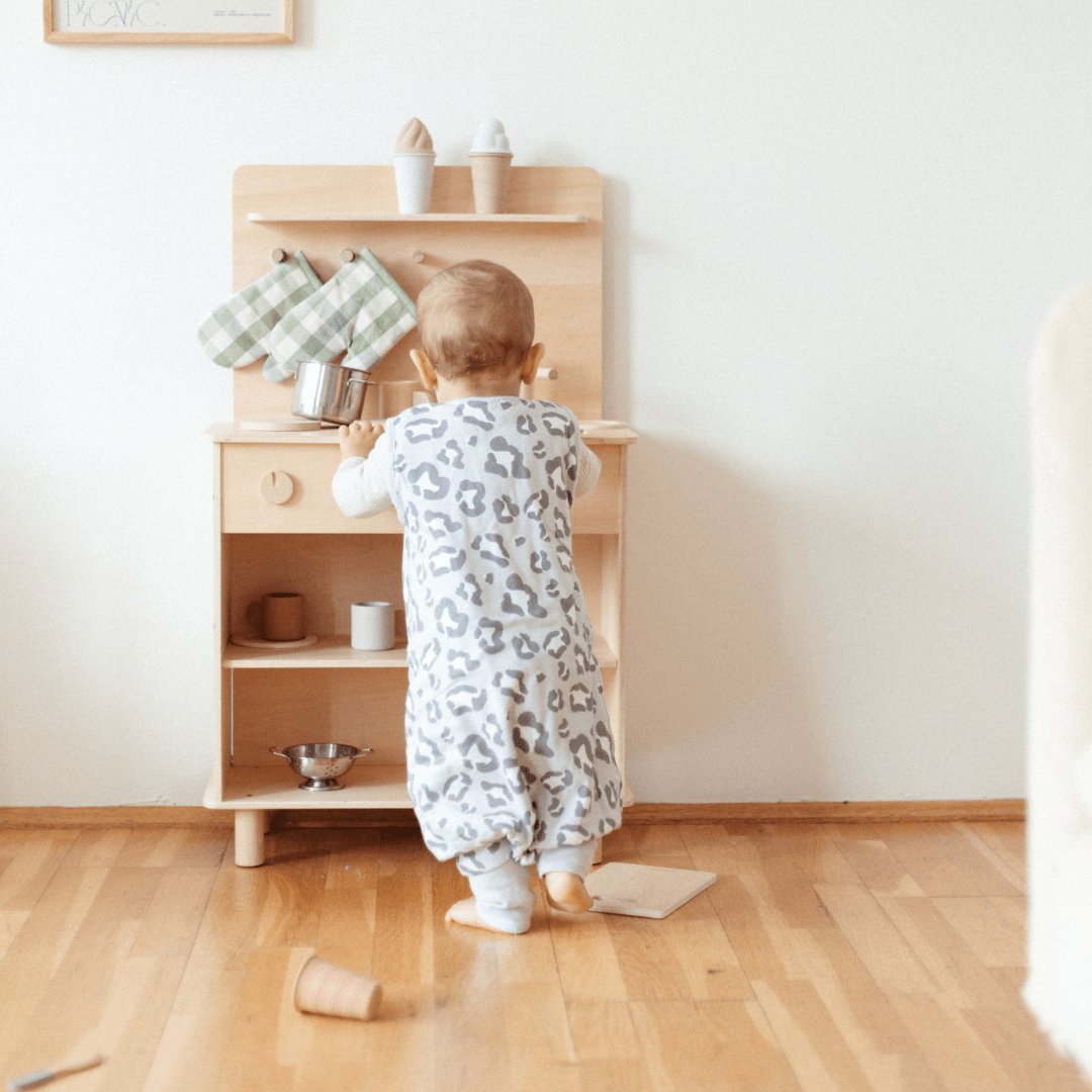 Schlafsack mit Füßen 1.0 TOG | Leo Grau