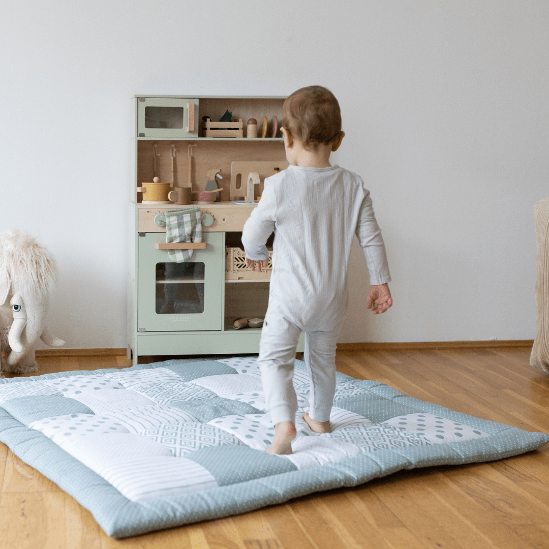 Patchwork Krabbeldecke | Essential Mint