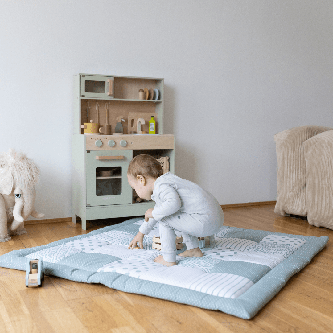 Patchwork Krabbeldecke | Essential Mint