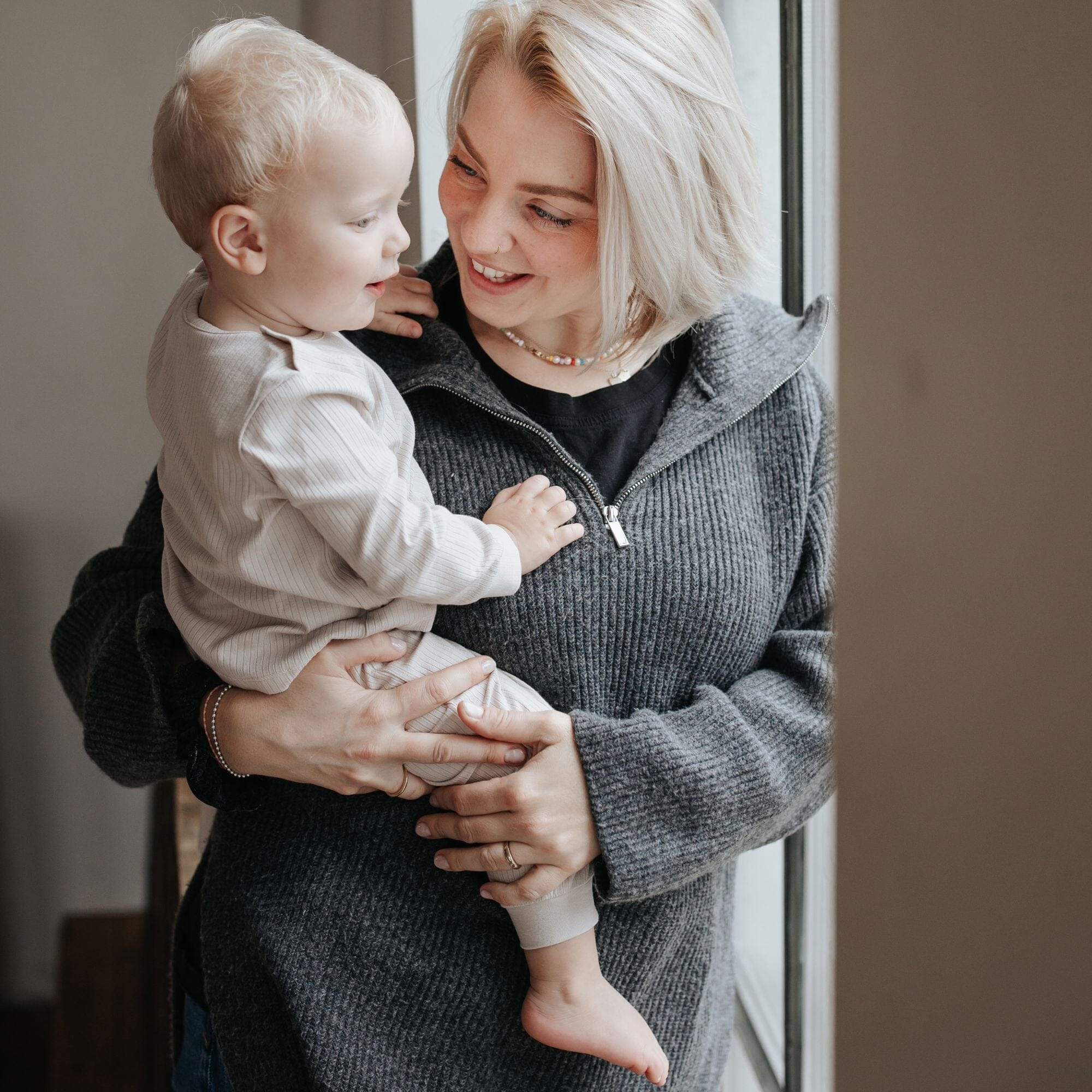 Schlafanzug lang 2-teilig | Essential Beige