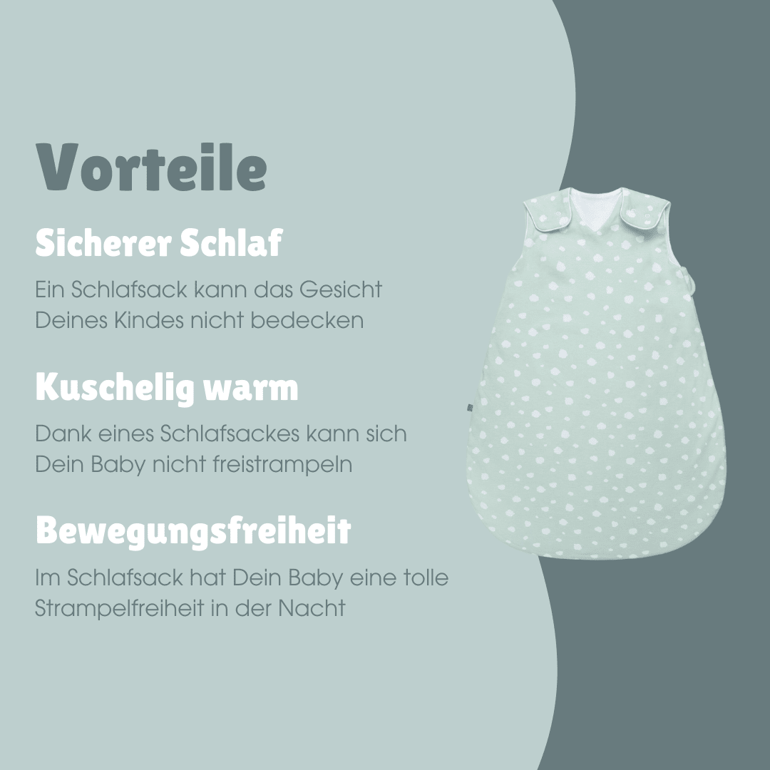 Erstlings- Schlafsack 1.0 TOG | Punkte Mint