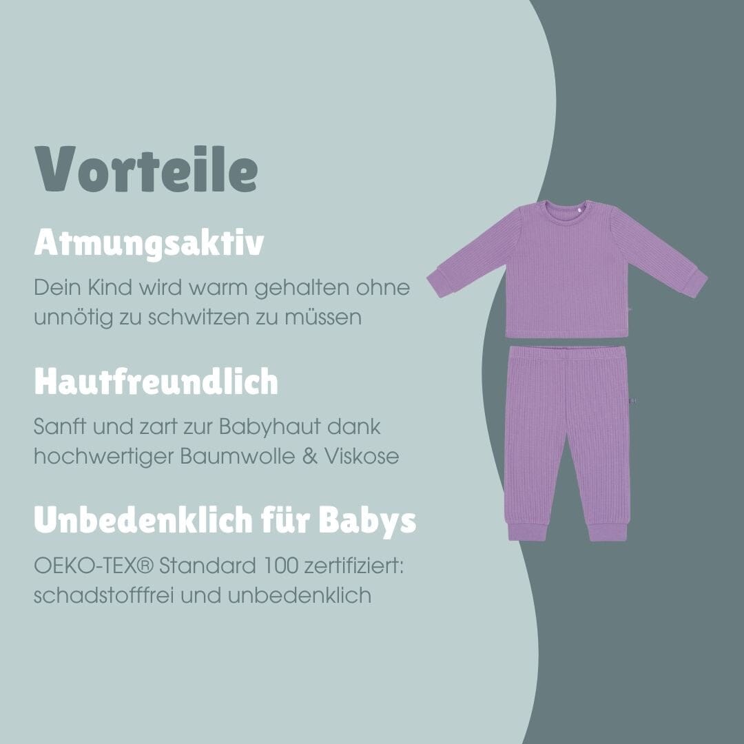 Schlafanzug lang 2-teilig | Essential Lavendel