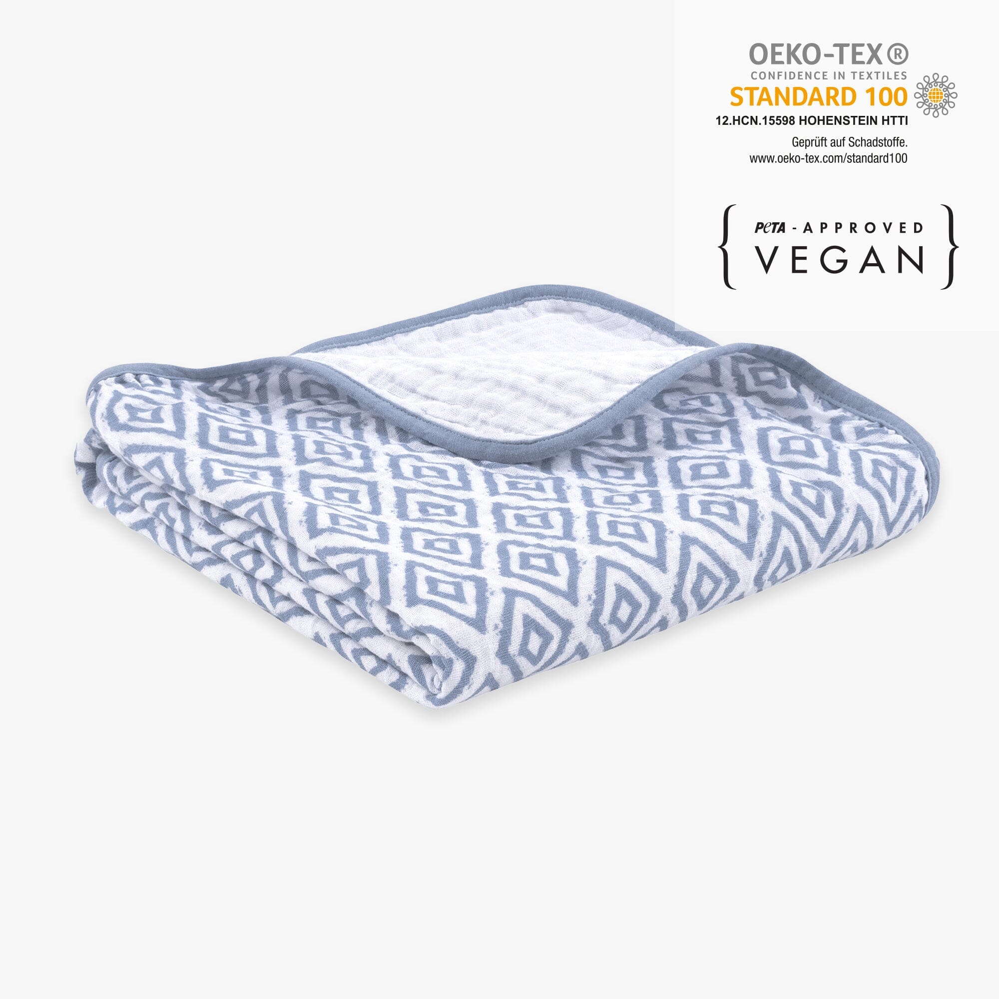 Kuscheldecke | Rauten Blau