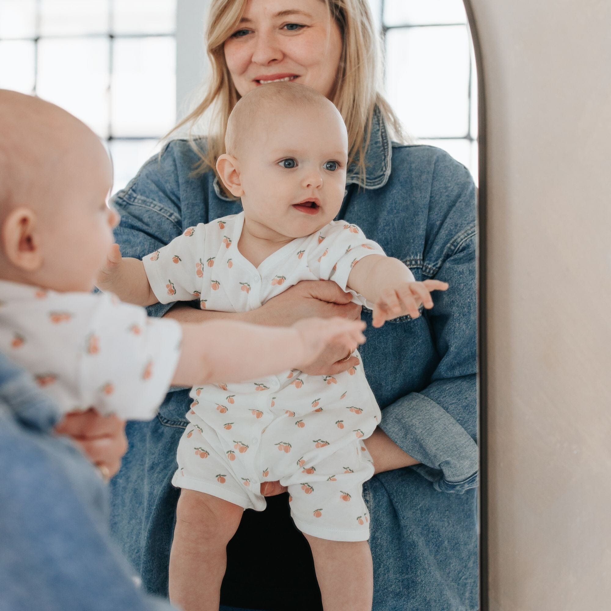 Schlafanzug kurz 1-teilig | Aprikose