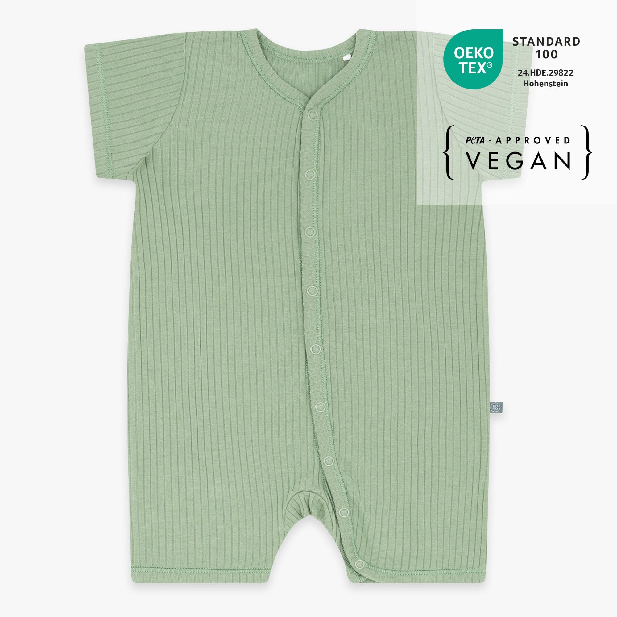 Schlafanzug kurz 1-teilig | Essential Grün