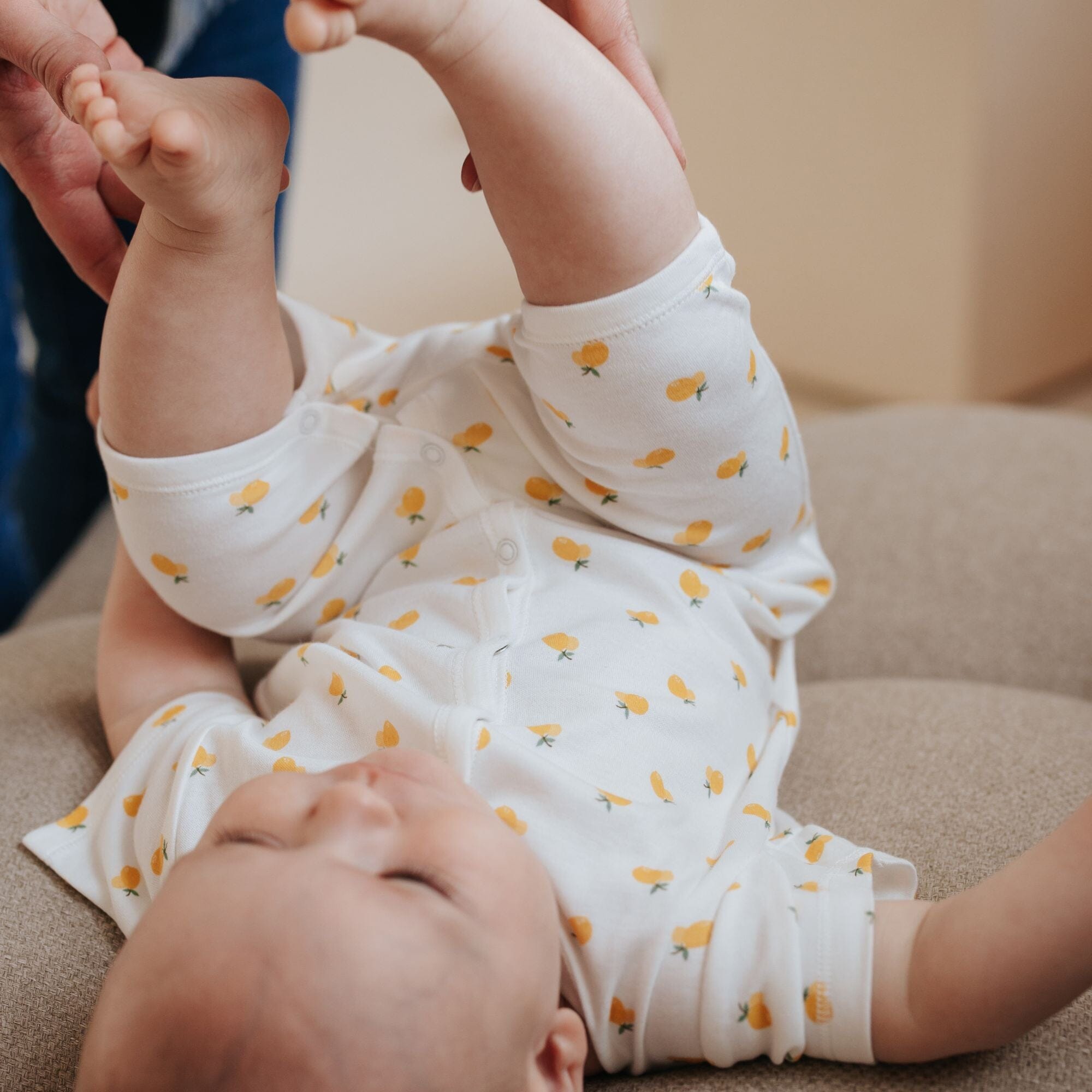 Schlafanzug kurz 1-teilig | Zitrone