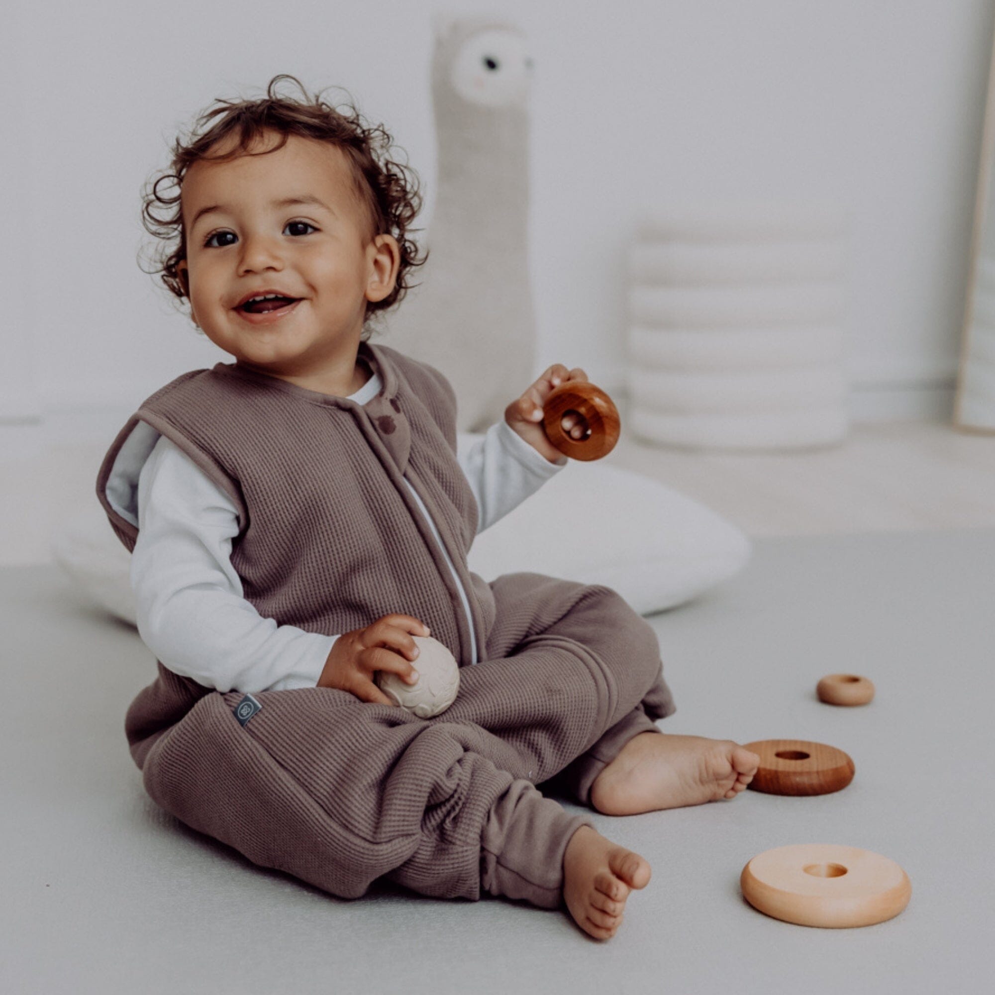 Schlafsack mit Umschlag-Fuß 2.5 TOG | Essential Taupe