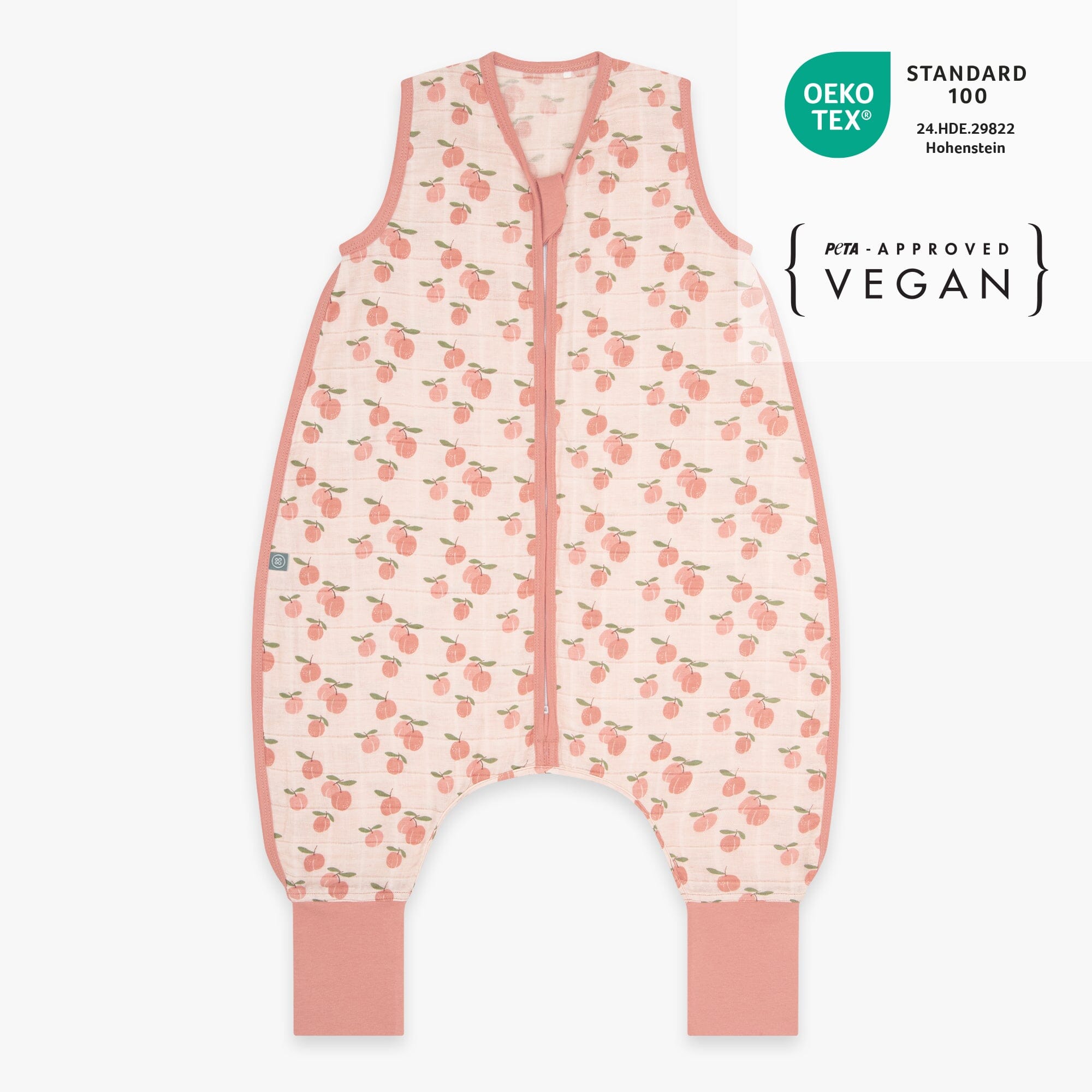 Musselin Schlafsack mit Füßen 0.5 TOG | Aprikose