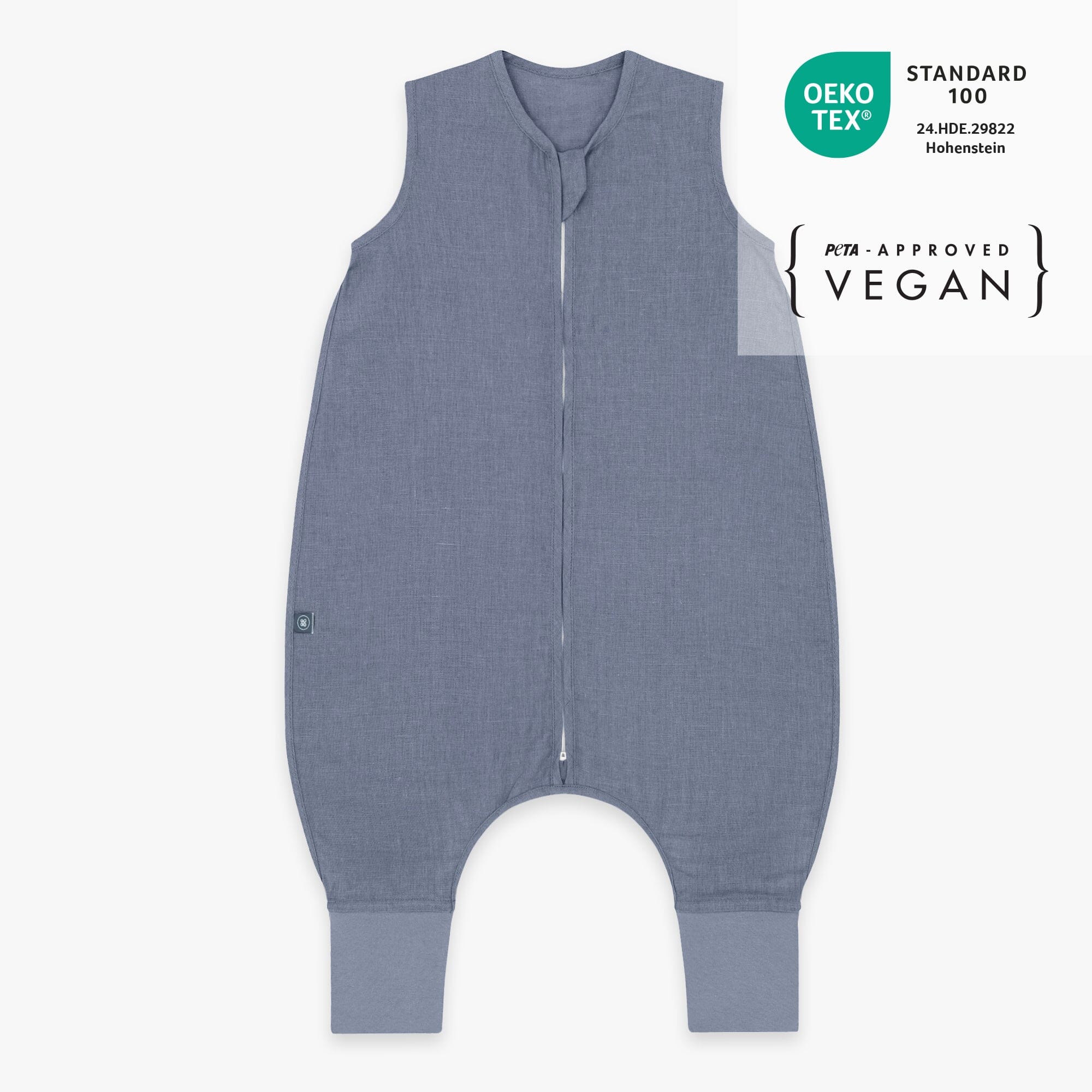 Baby Schlafsack mit Füßen aus Bio-Leinen 0.5 TOG