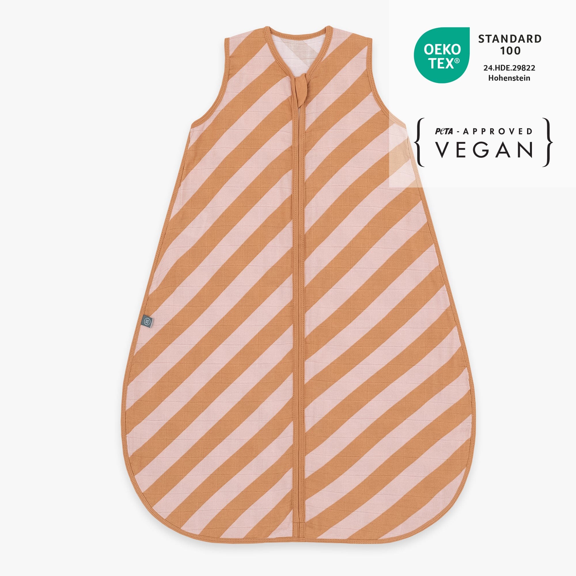 Musselin Schlafsack 0.5 TOG | Streifen Rosa