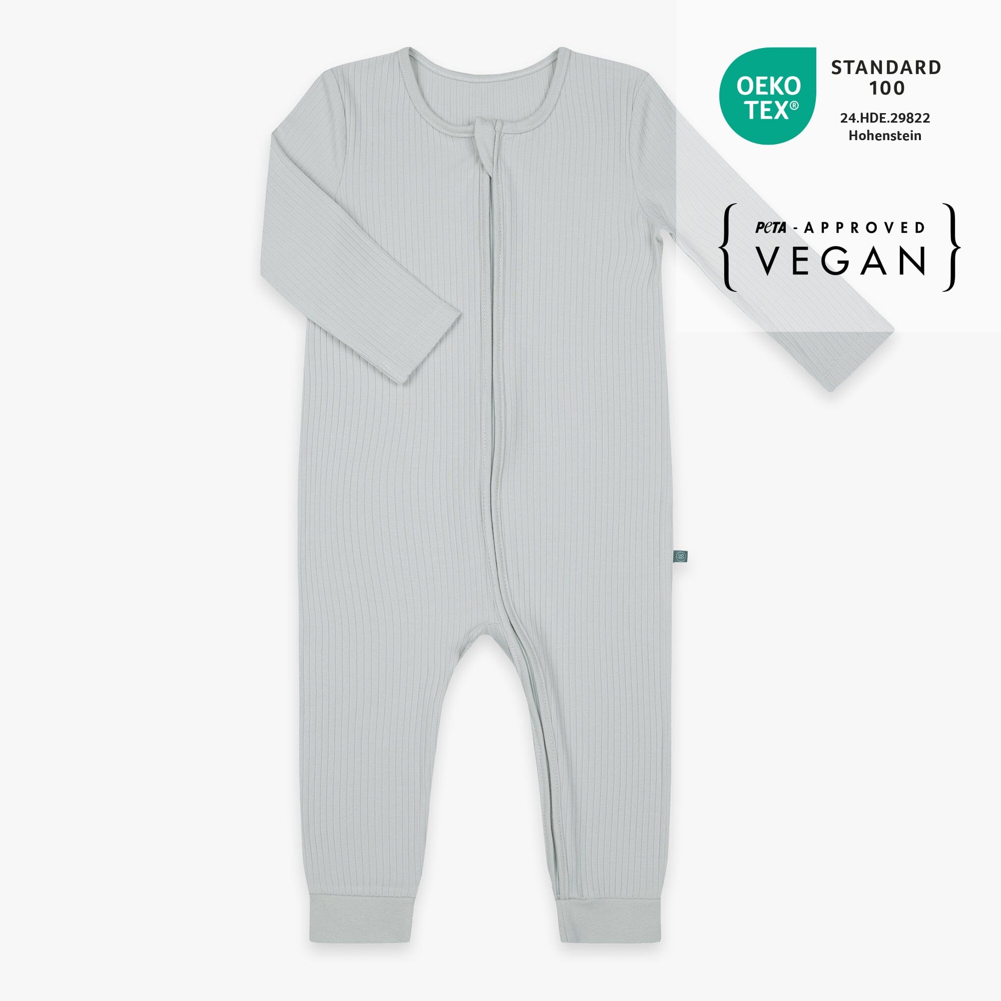 Schlafanzug mit Bündchen | Essential Grau