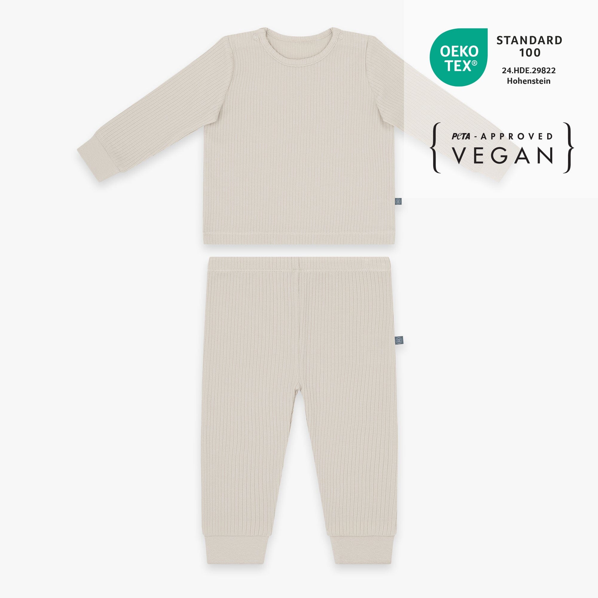 Schlafanzug lang 2-teilig | Essential Beige