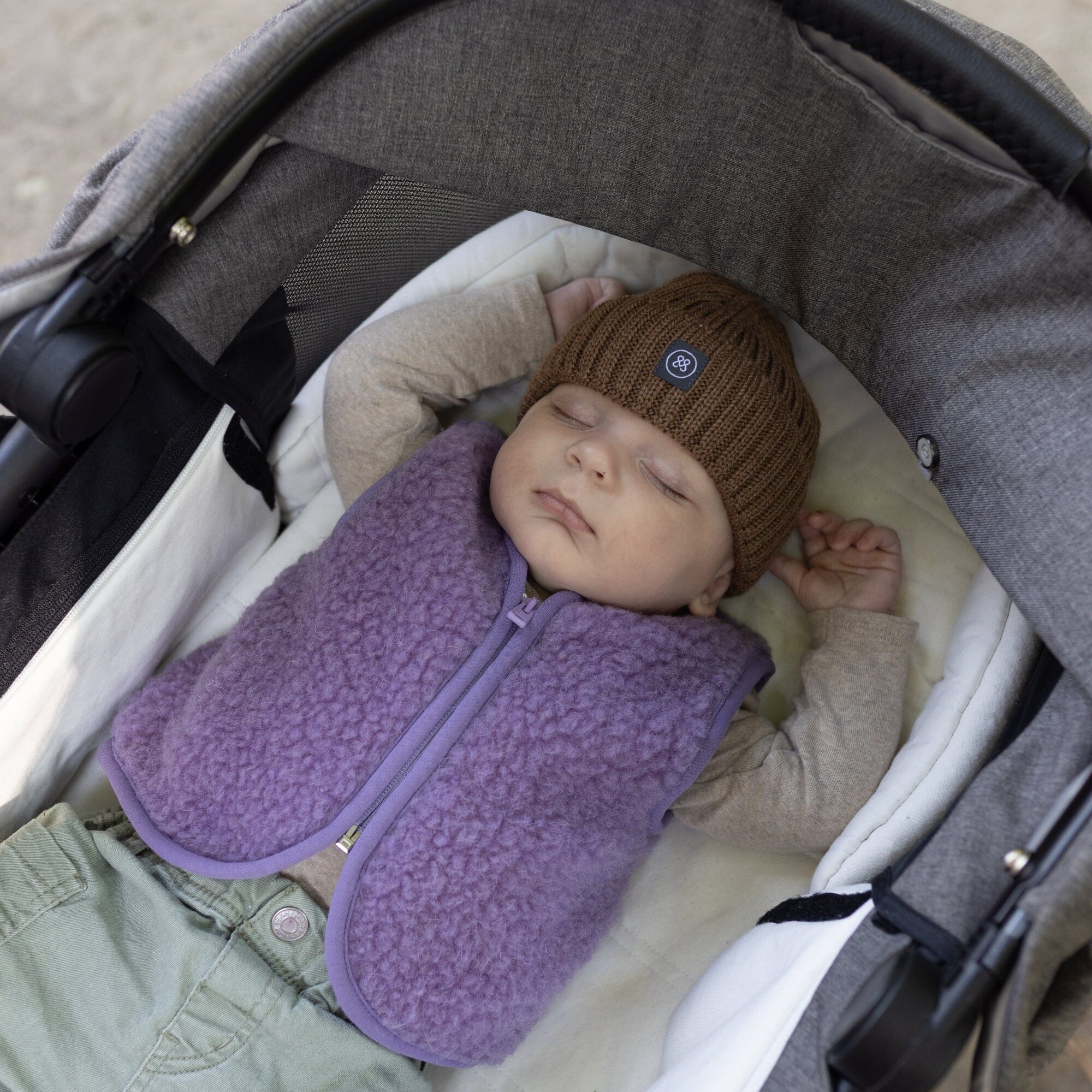 Merinowolle Weste für Babys | Essential Lavendel