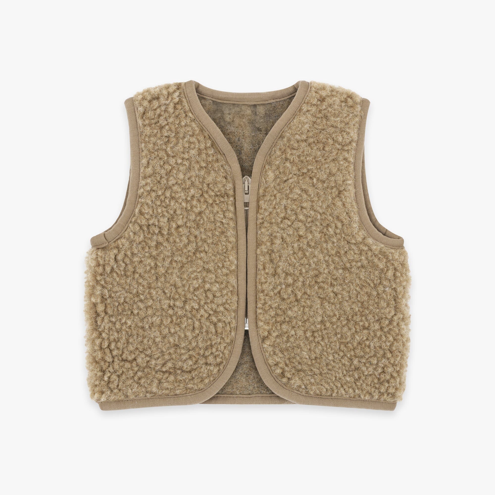 Merinowoll Teddy Weste | Essential Taupe