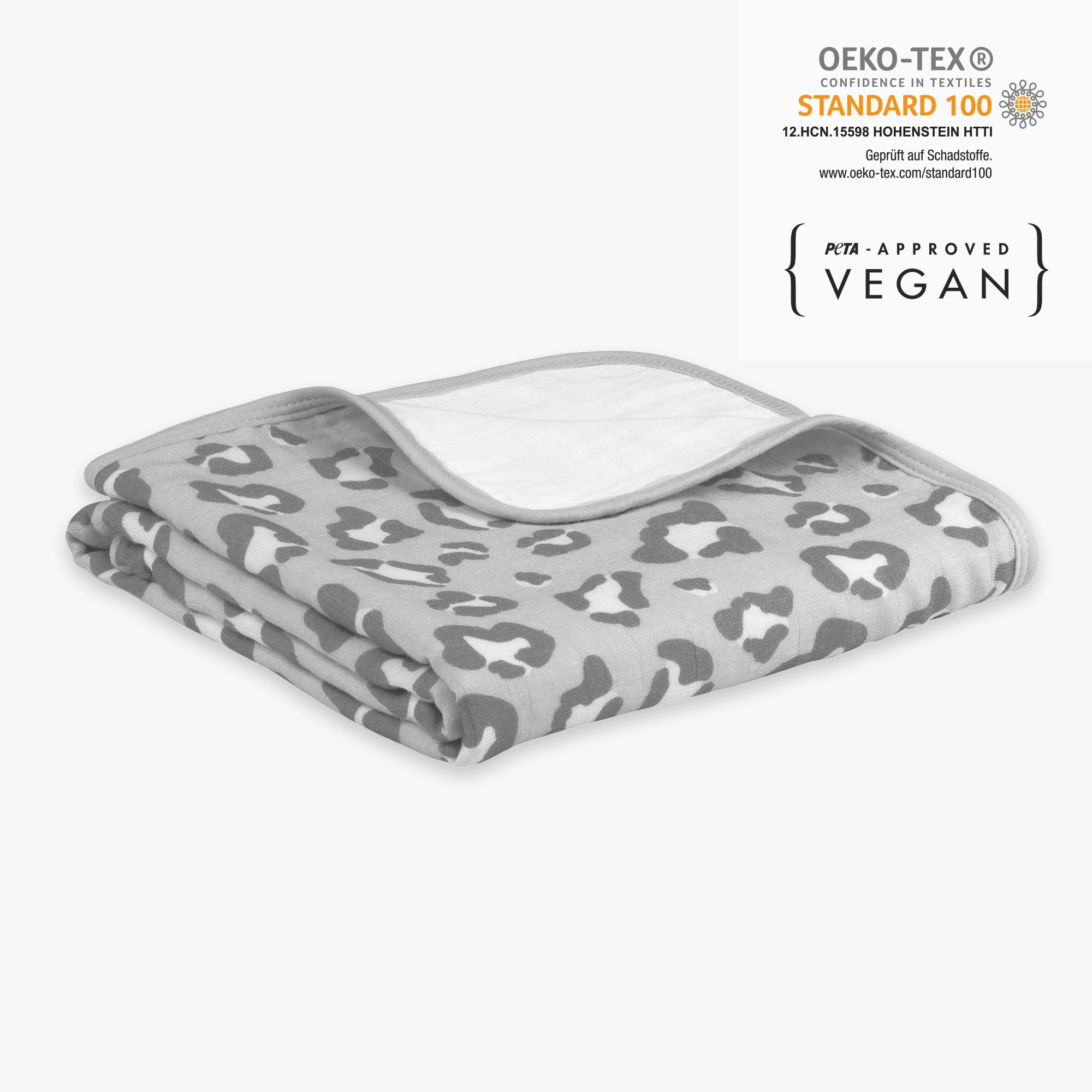 emma & noah Kuscheldecke Leo Grau