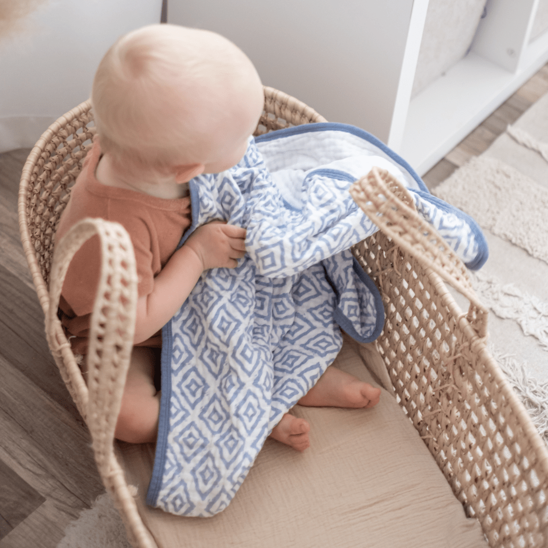 Kuscheldecke | Rauten Blau