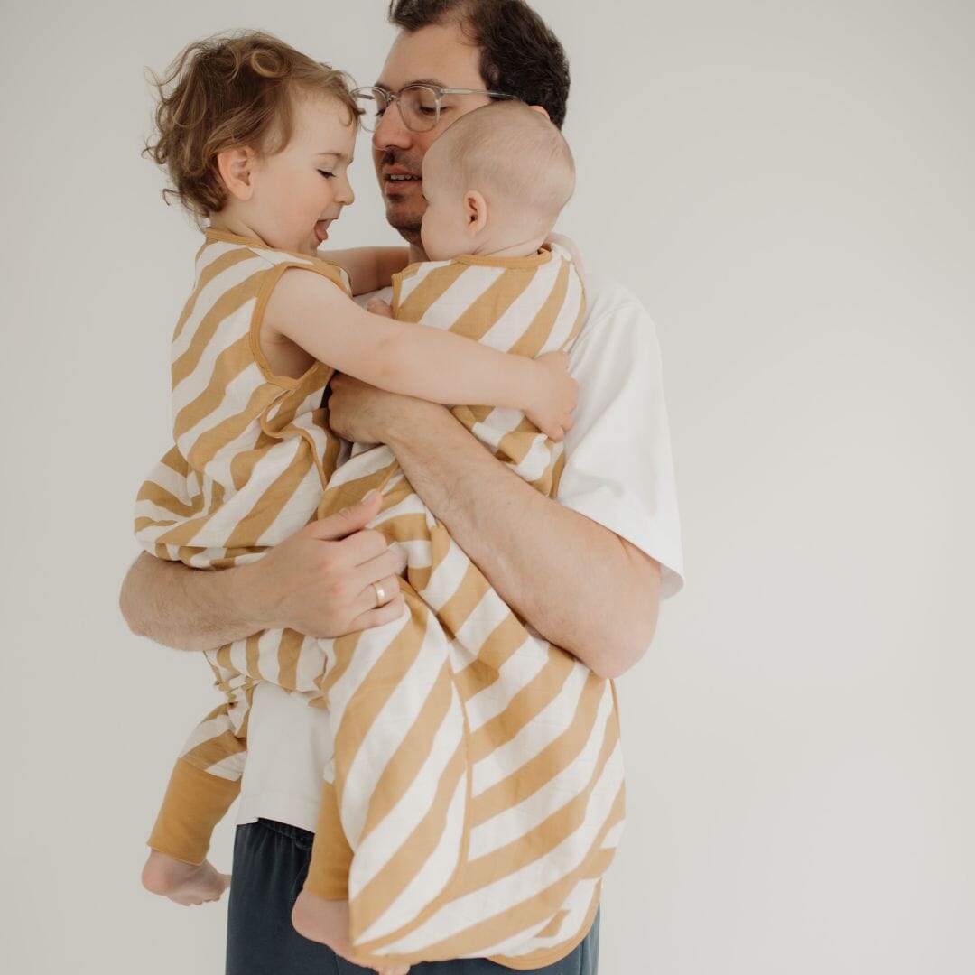 Musselin Schlafsack 0.5 TOG | Streifen Gelb