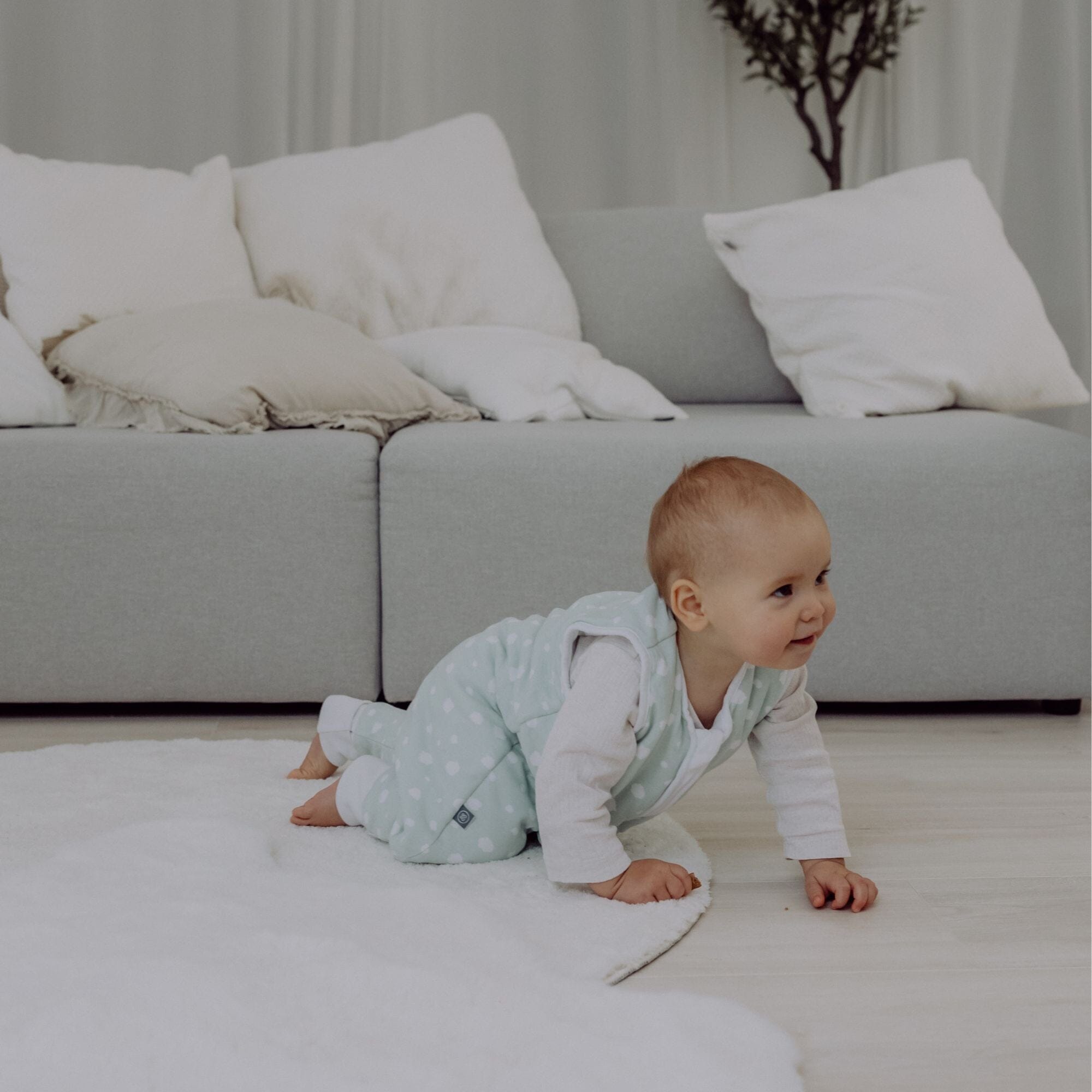 Schlafsack mit Füßen 2.5 TOG | Punkte Mint