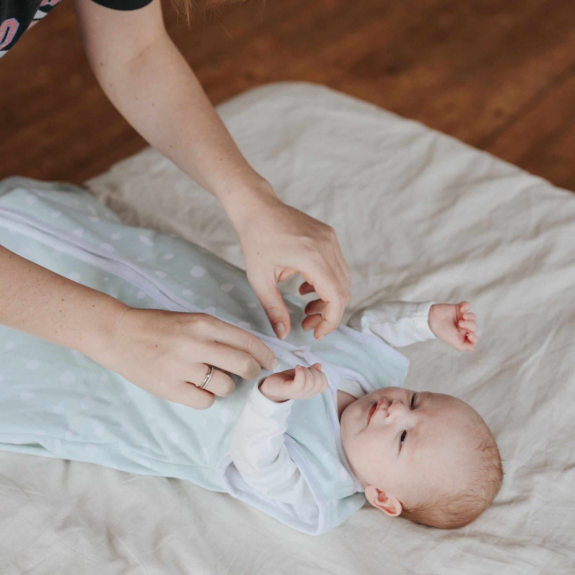 ikea pyttesma schlafsack hellblau grün Baby Schlafsack 2.5 TOG