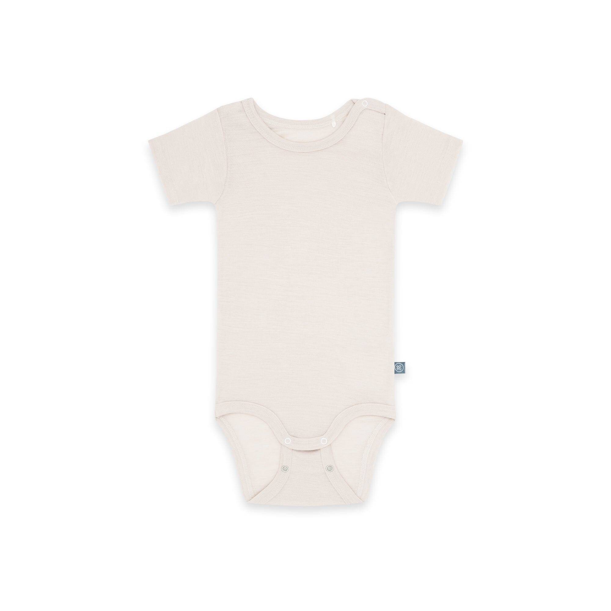 Wolle-Seide Kurzarm-Body | Essential Beige