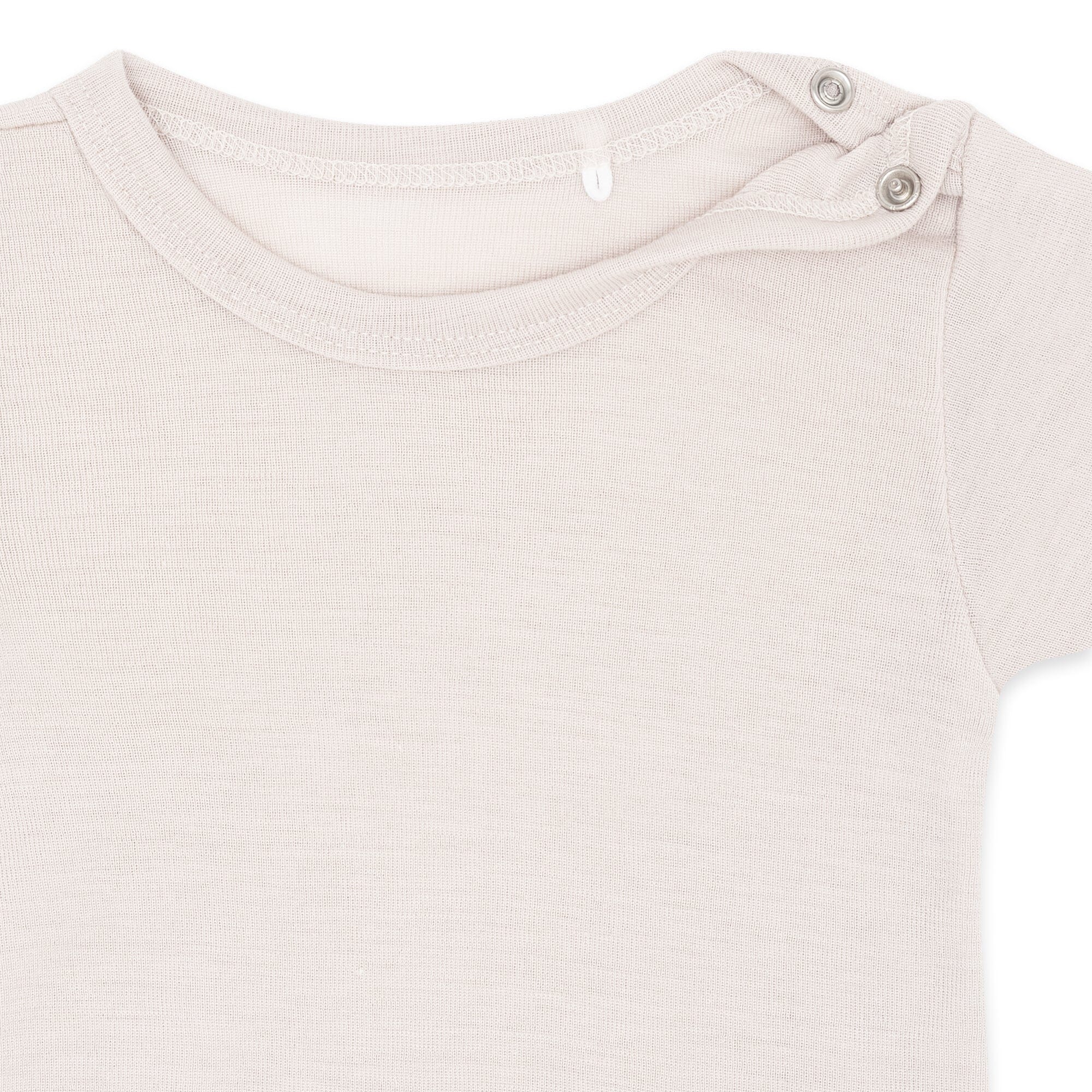 Wolle-Seide Kurzarm-Body | Essential Beige