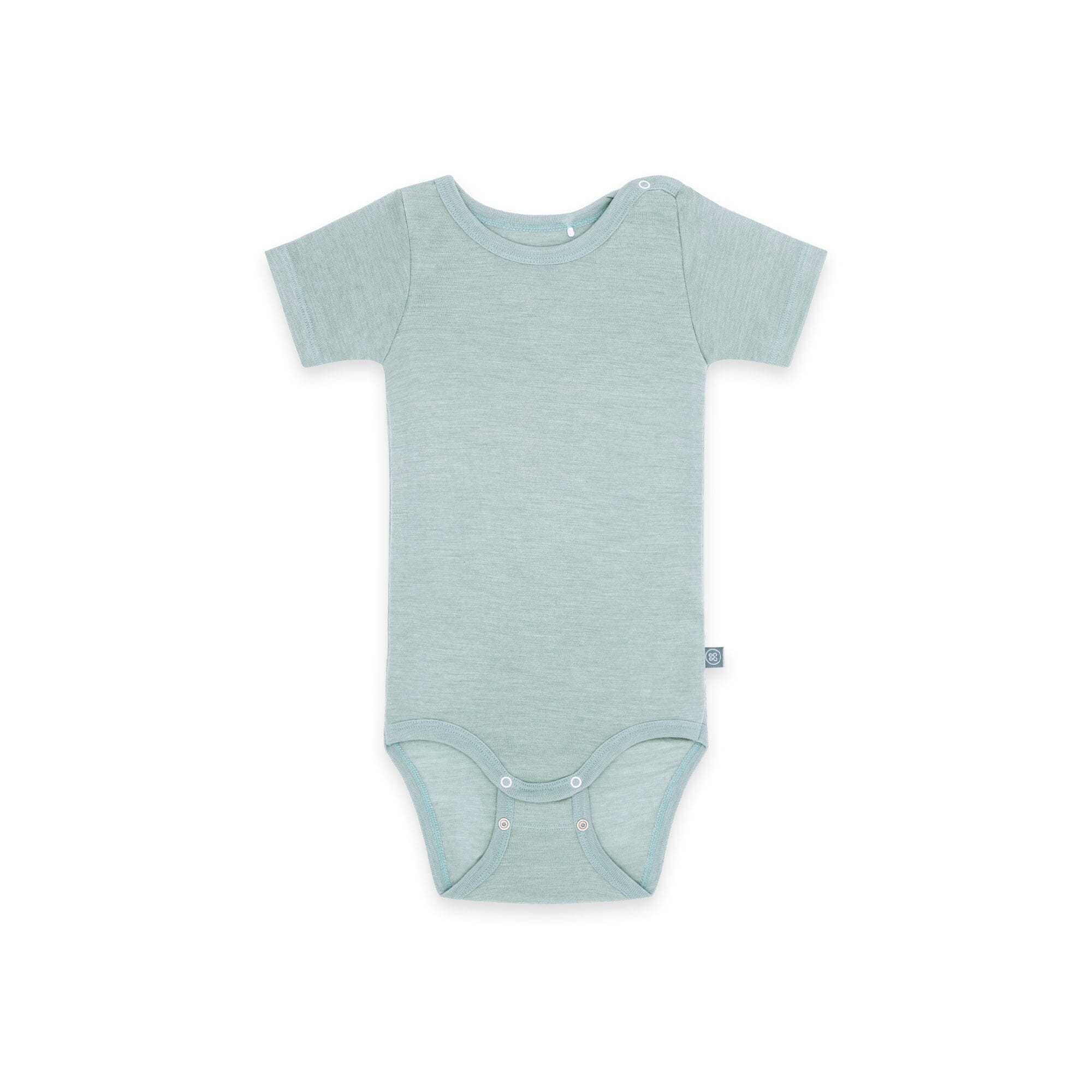 Wolle-Seide Kurzarm-Body | Essential Mint