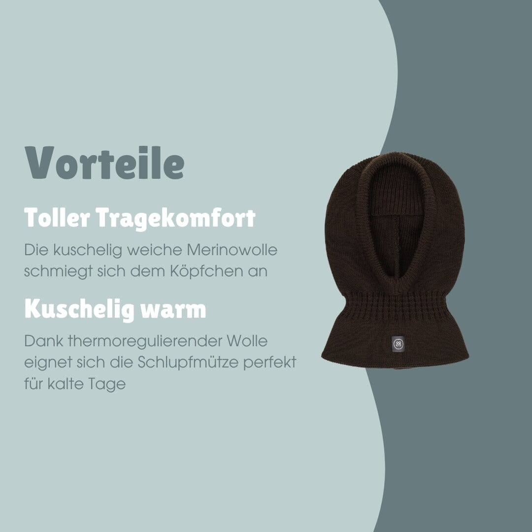 Schlupfmütze aus Merinowolle | Essential Chocolate