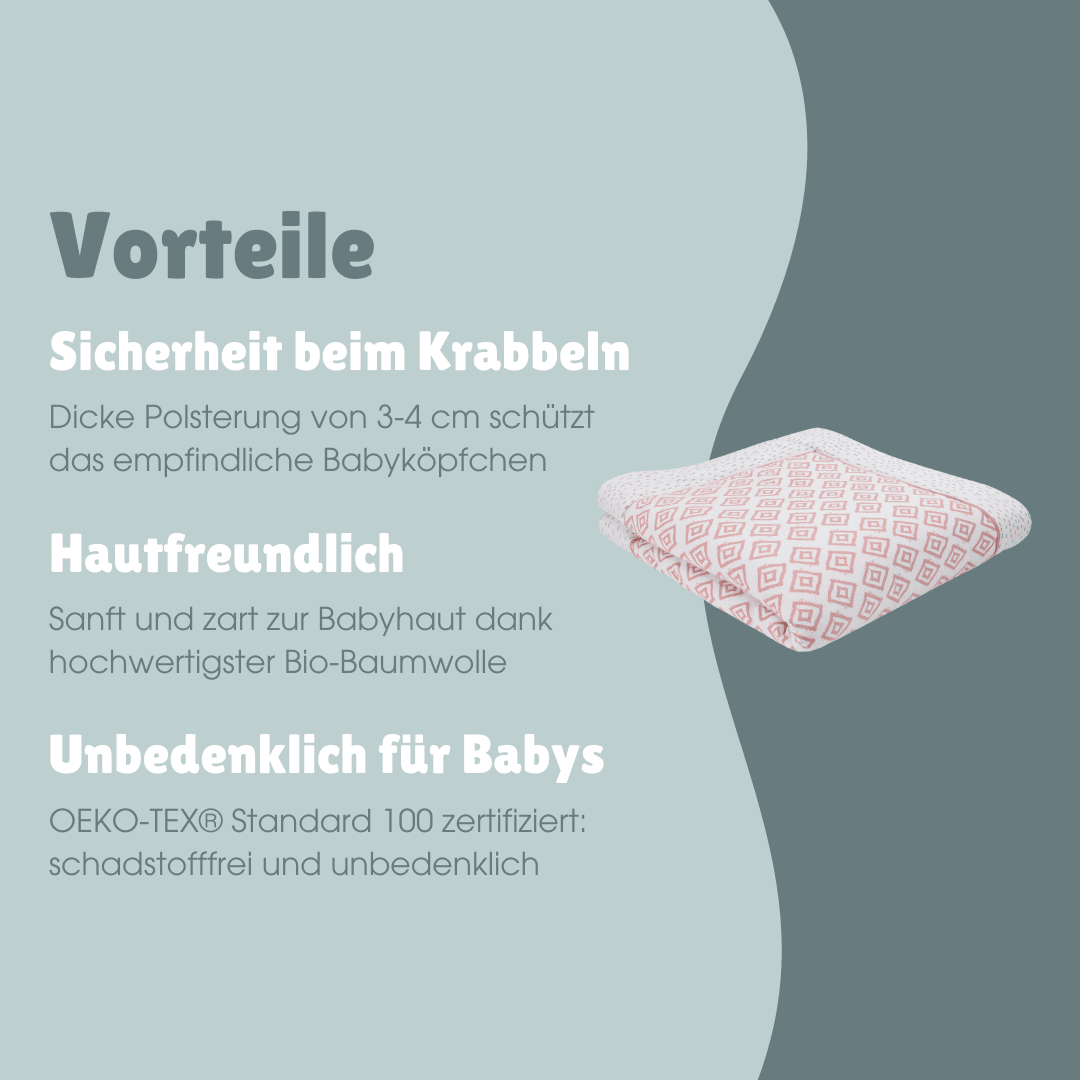 Krabbeldecke | Rauten Rosa