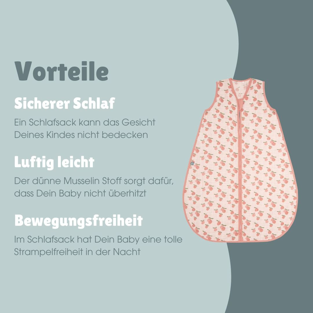 Musselin Schlafsack 0.5 TOG | Aprikose