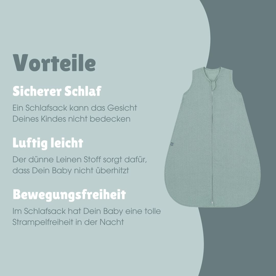 schlafsack leicht klein Baby Schlafsack aus Bio-Leinen 0.5 TOG