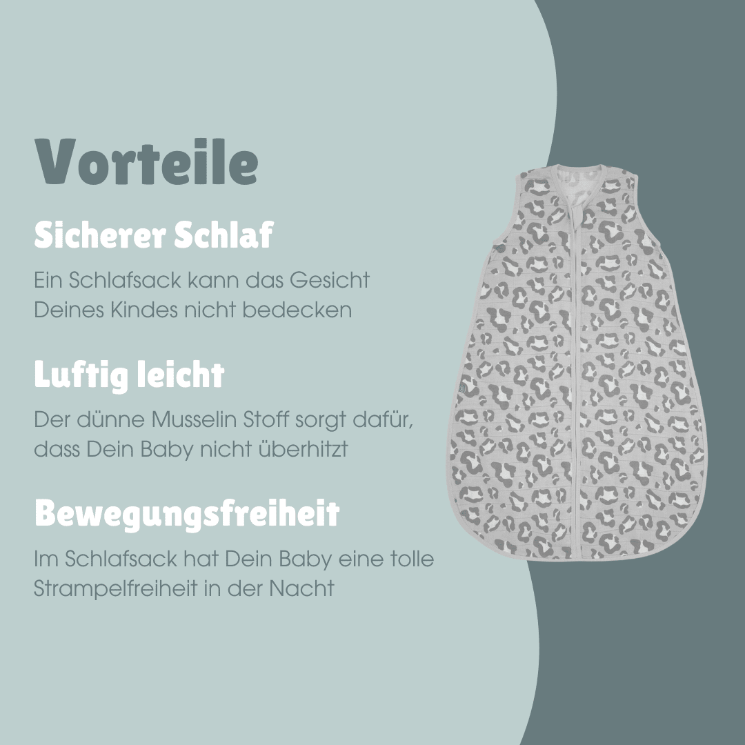 Musselin Schlafsack 0.5 TOG | Leo Grau