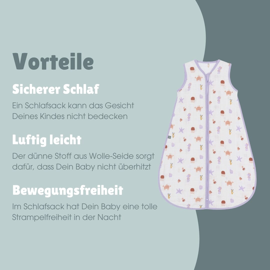 schlafsack leicht klein Baby Schlafsack 0.5 TOG