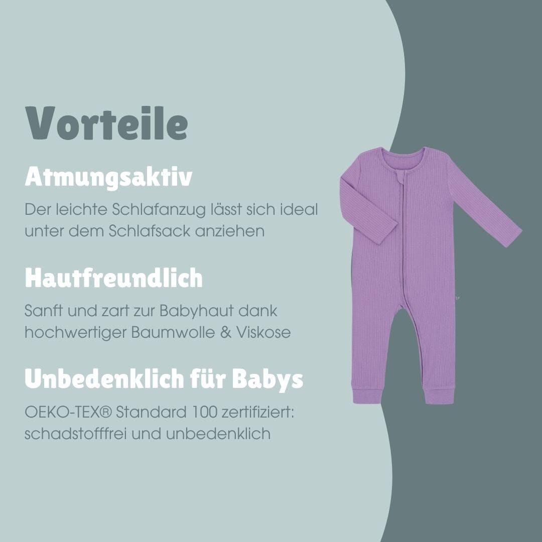 Schlafanzug mit Bündchen | Essential Lavendel