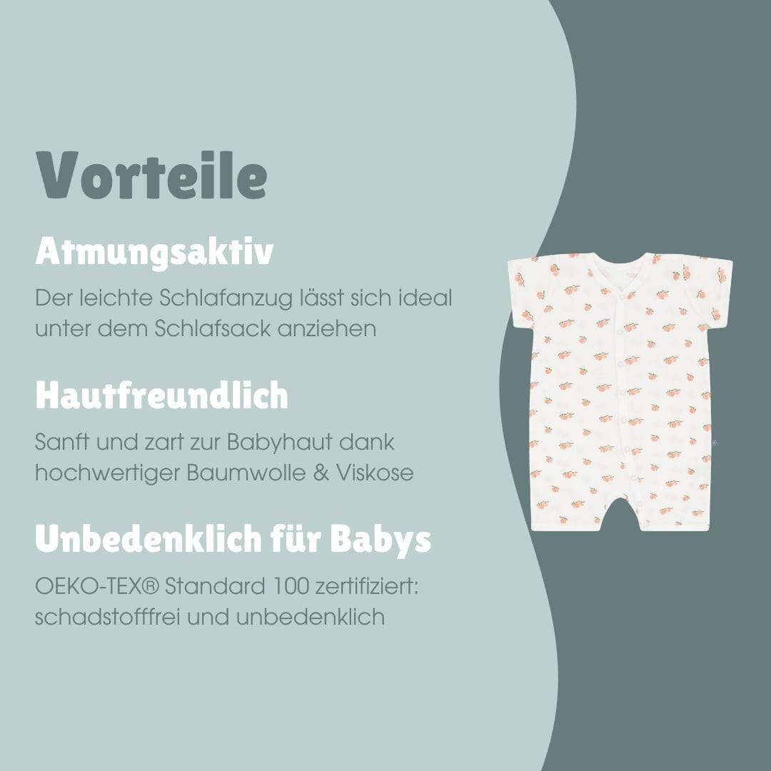 Schlafanzug kurz 1-teilig | Aprikose