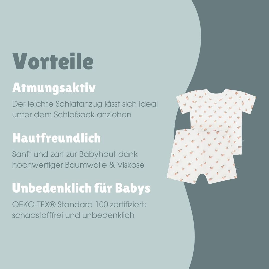 Schlafanzug kurz 2-teilig | Aprikose