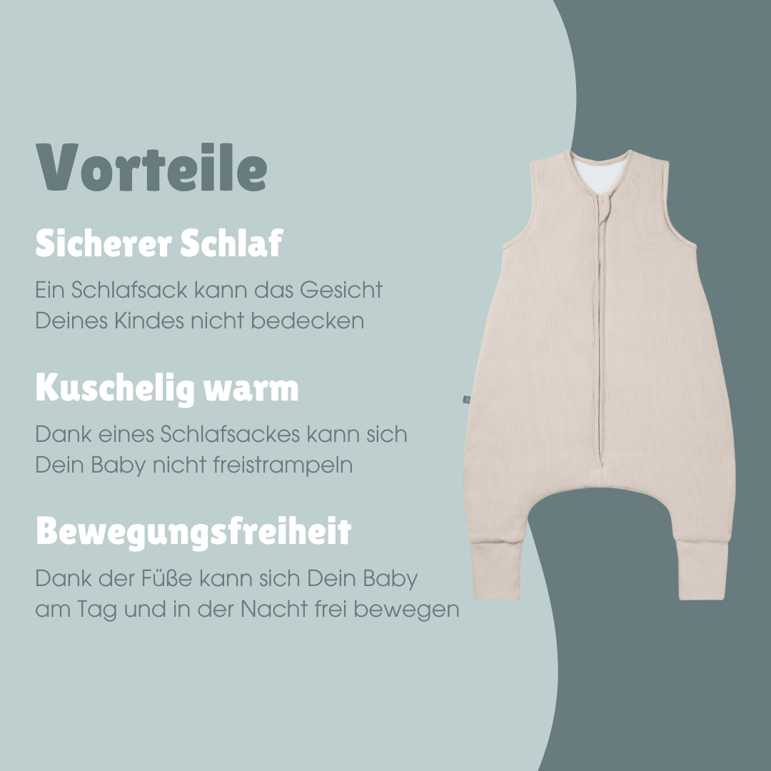 Schlafsack mit Umschlag-Fuß 2.5 TOG | Essential Beige