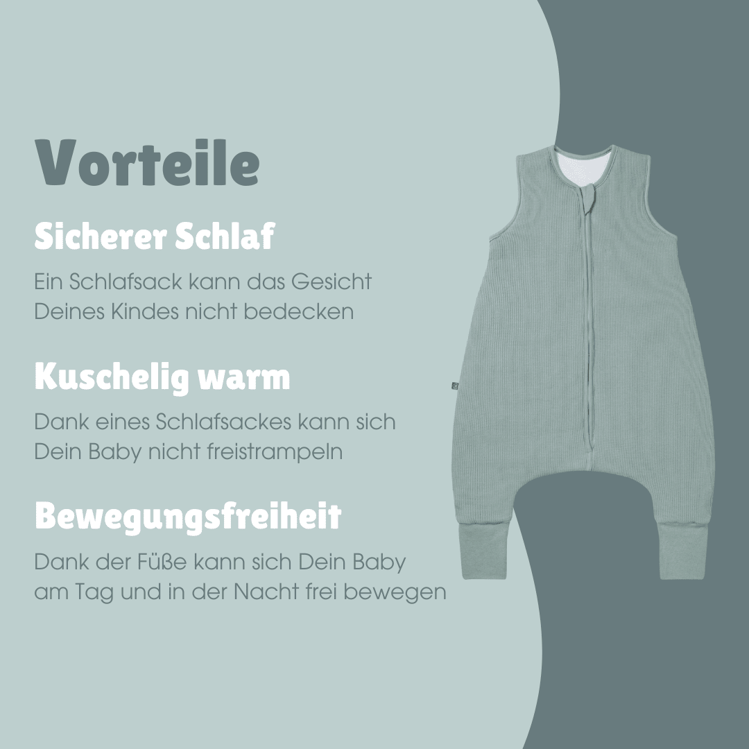 Schlafsack mit Umschlag-Fuß 2.5 TOG | Essential Mint