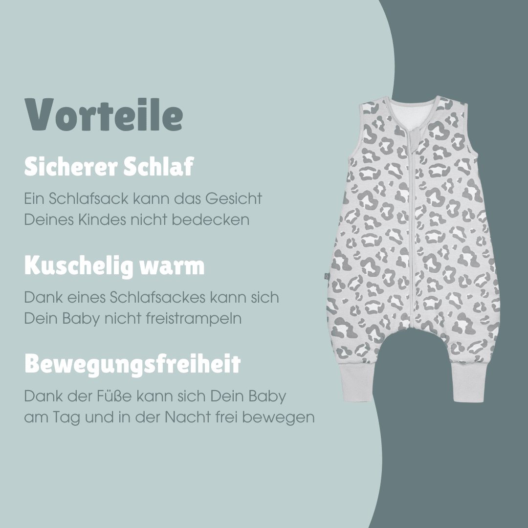 emma und noah schlafsack leo Schlafsack mit Beinen 2.5 TOG