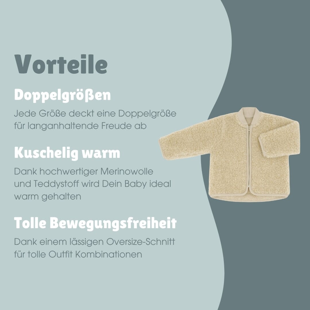 Merinowolle Jacke für Babys | Essential Beige