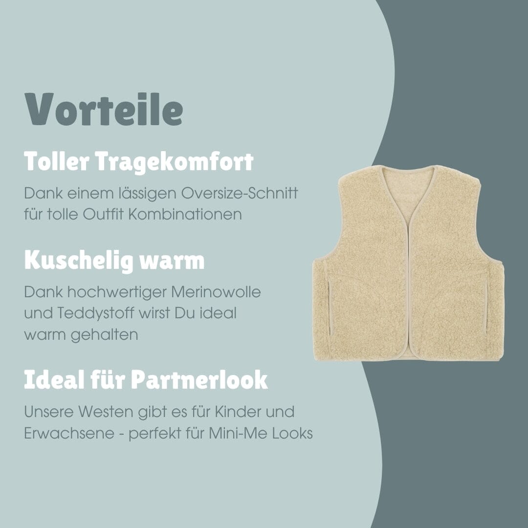 Merino Weste Erwachsene | Essential Beige