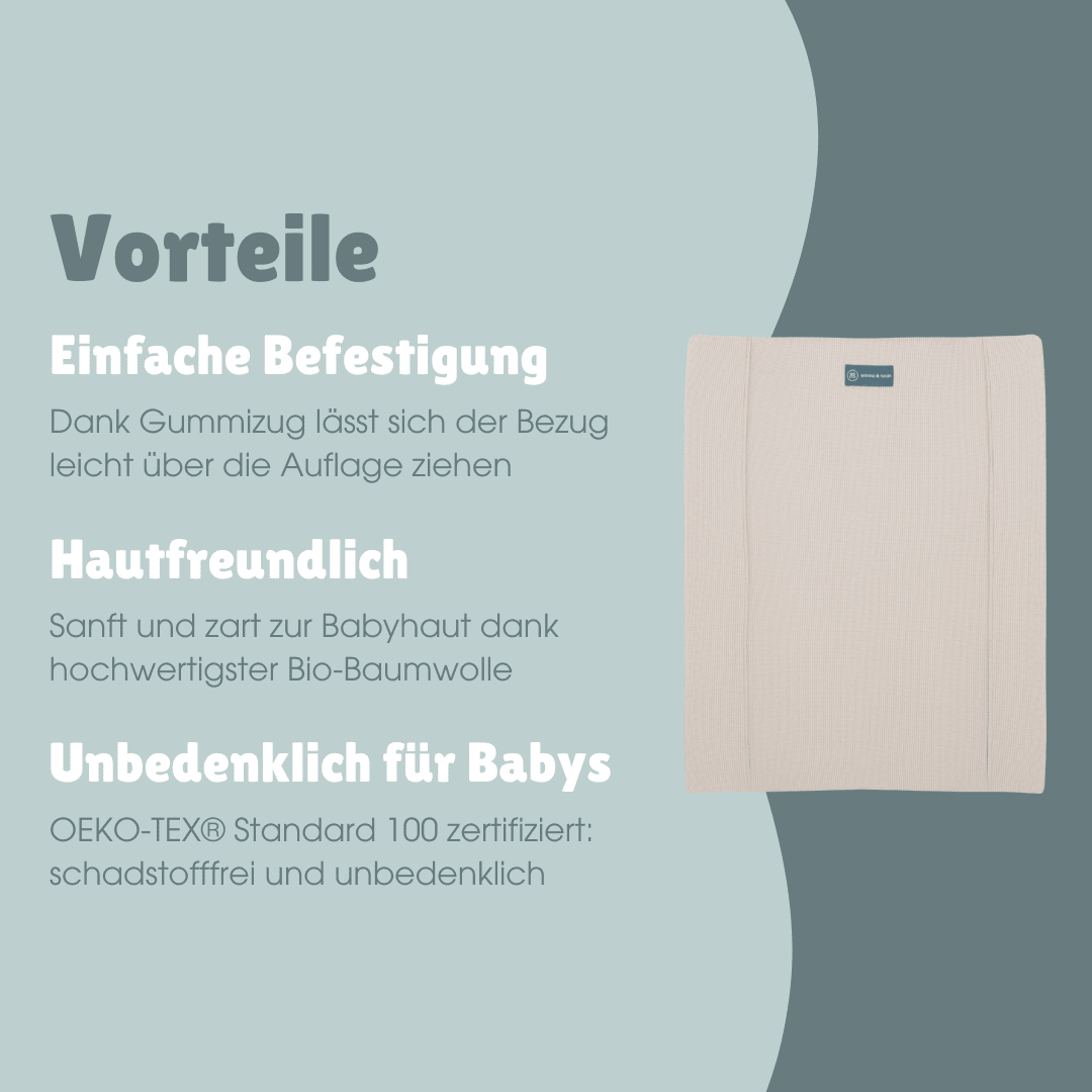 Wickelauflagenbezug 65x50 | Essential Beige