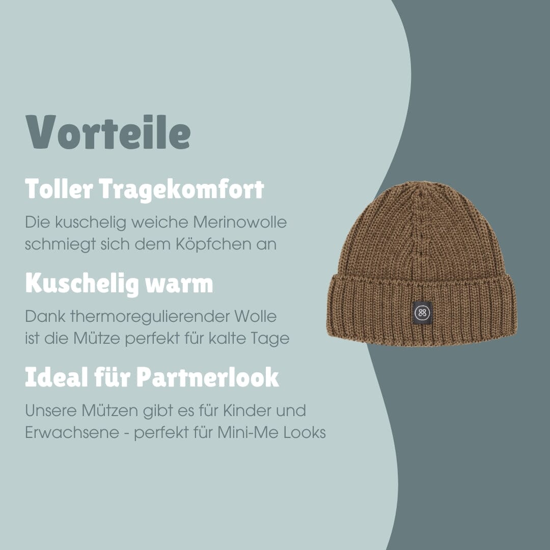 Babymütze aus Merinowolle | Essential Taupe