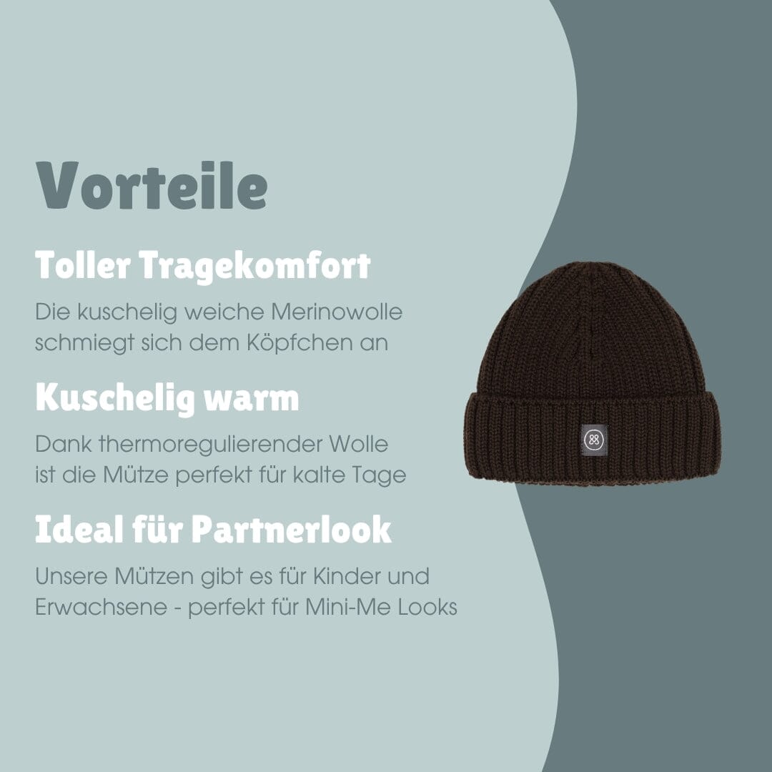 Babymütze aus Merinowolle | Essential Chocolate