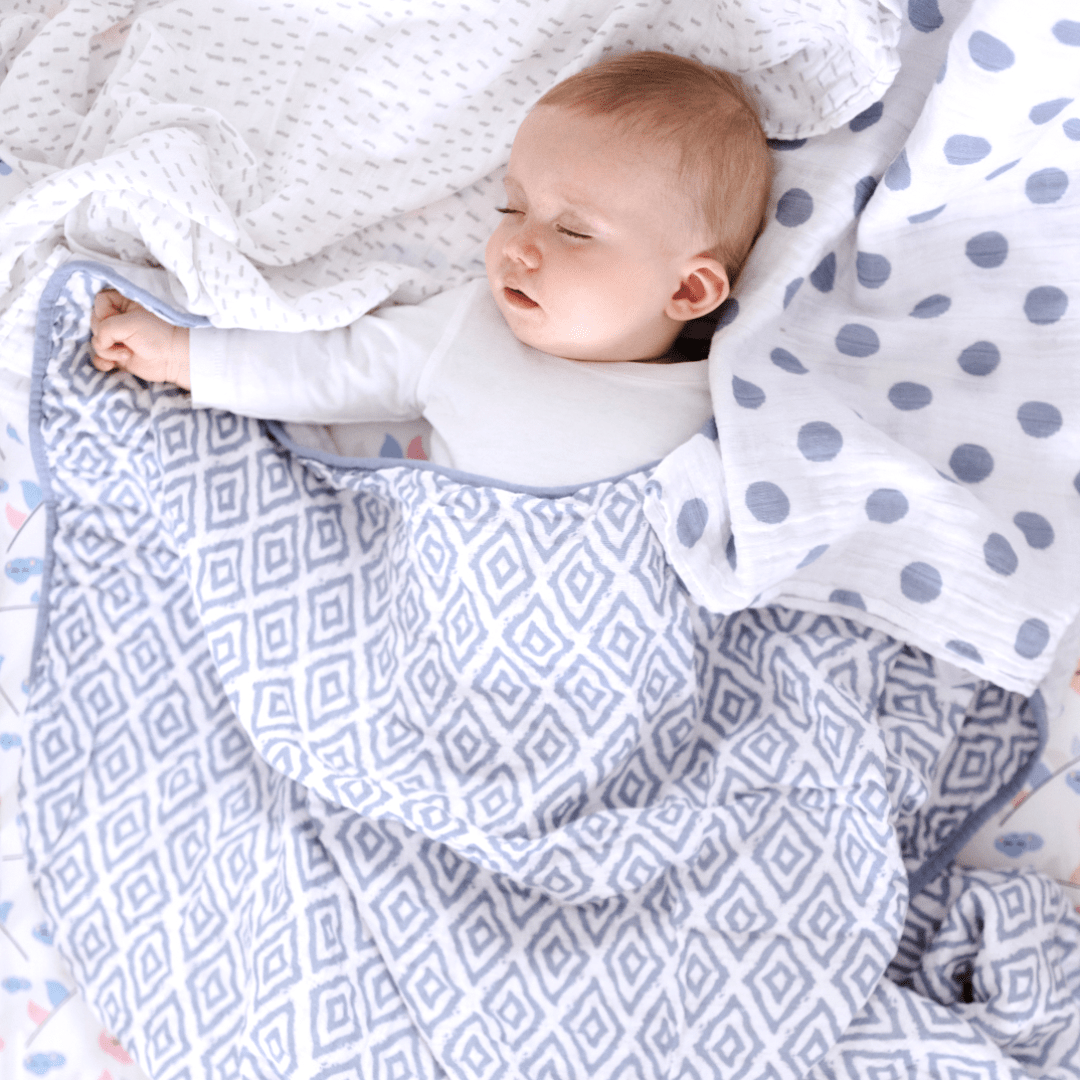 Kuscheldecke | Rauten Blau