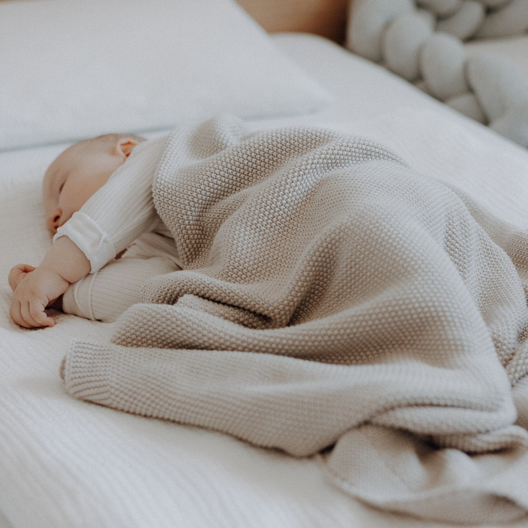 Strickdecke | Essential Beige