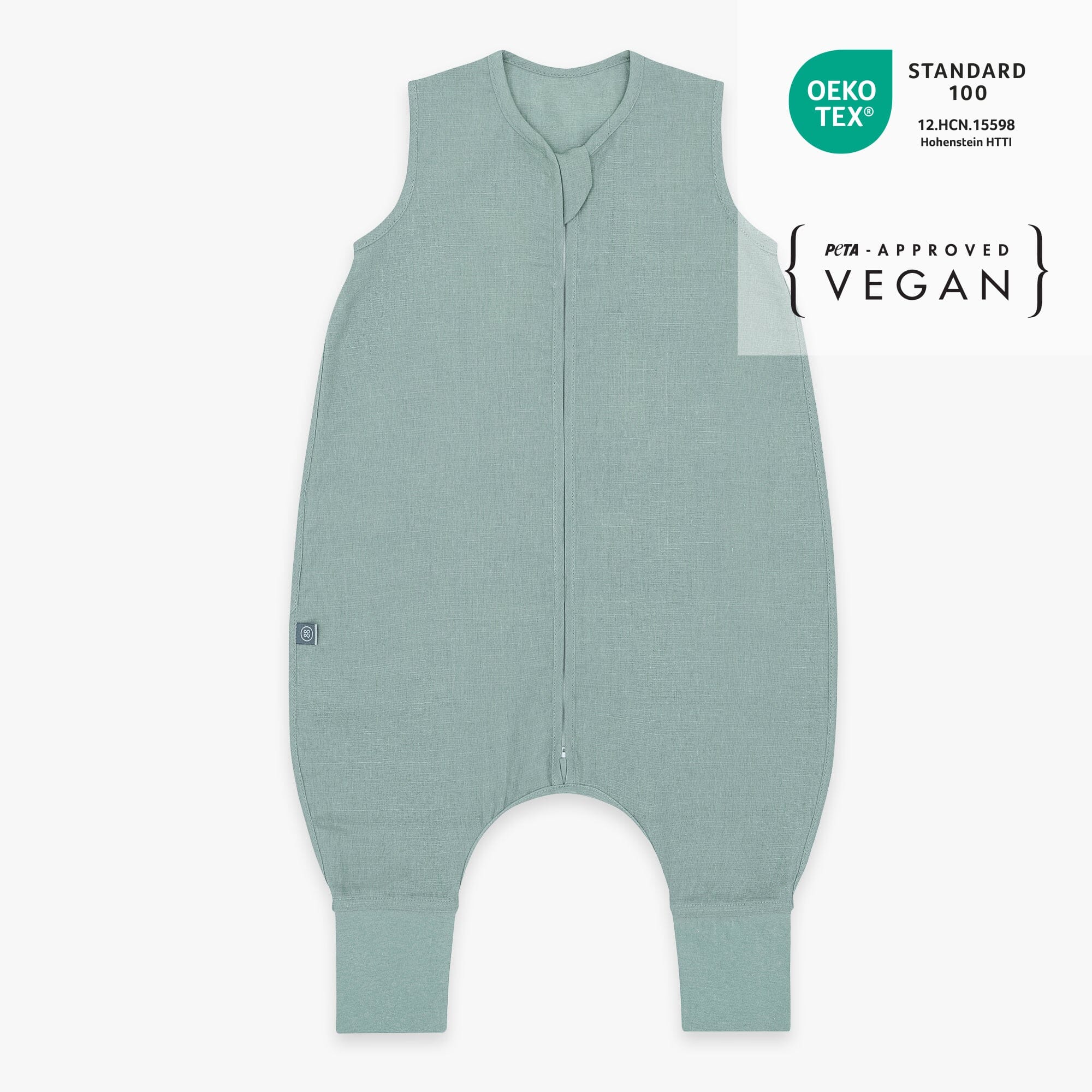 Baby Schlafsack mit Füßen aus Bio-Leinen 0.5 TOG