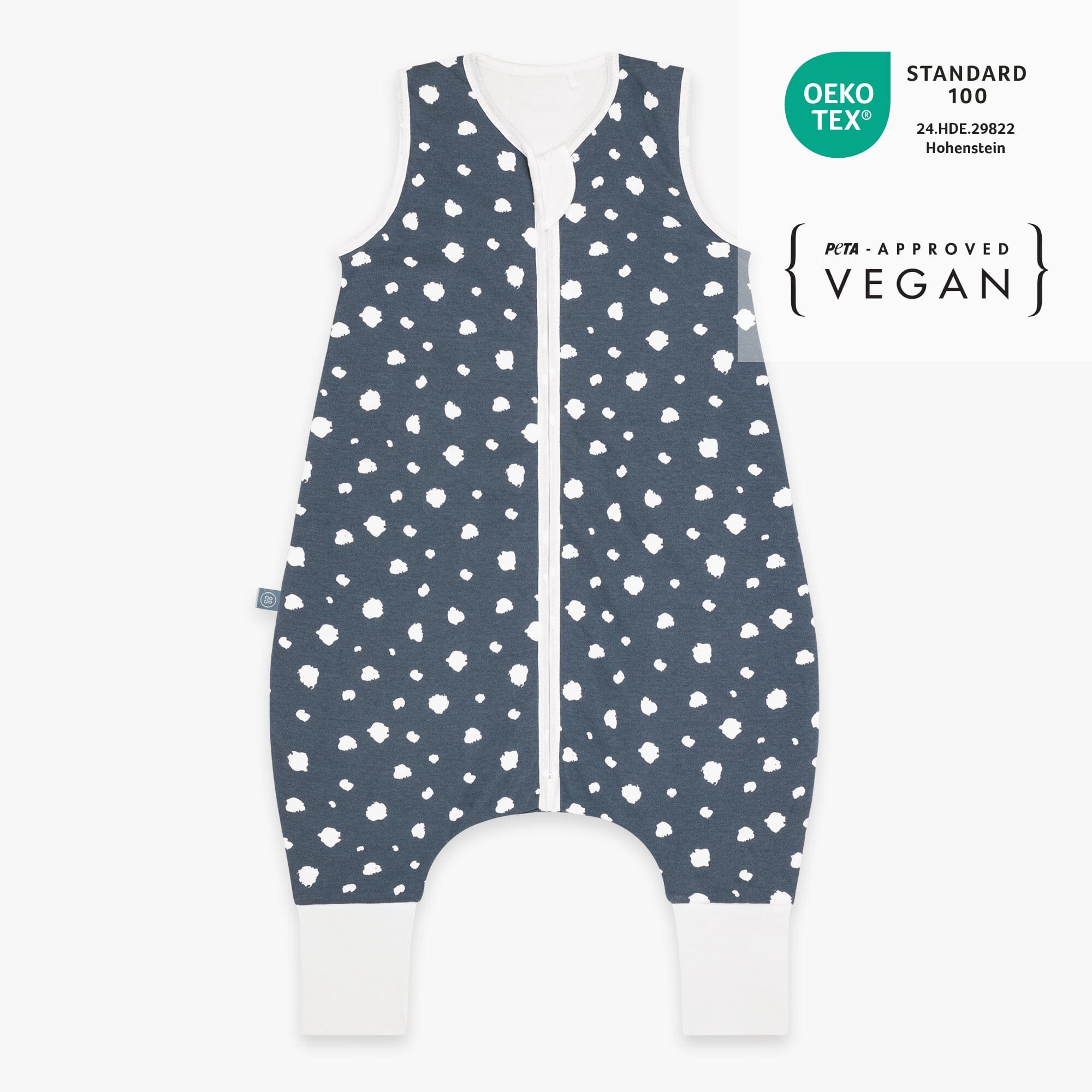 Schlafsack mit Füßen 2.5 TOG | Punkte Blau