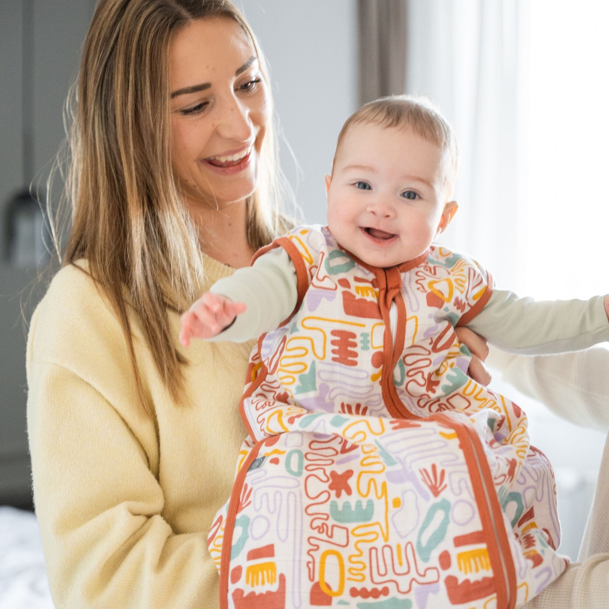 Musselin Schlafsack 0.5 TOG | Bunte Formen