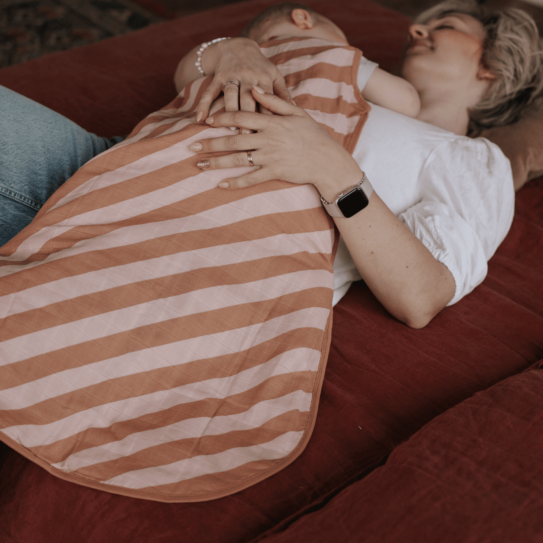 Musselin Schlafsack 0.5 TOG | Streifen Rosa